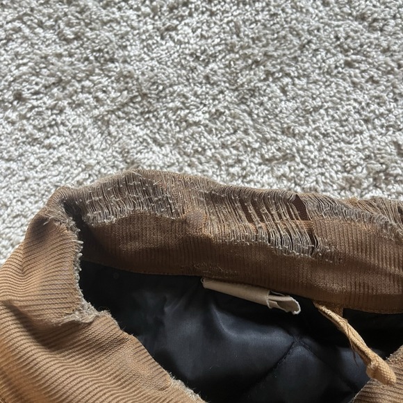 VTG Carhartt Mens Heavy Khaki Canvas Barn Coat Mens XL USA Made Distressed - Picture 7 of 16